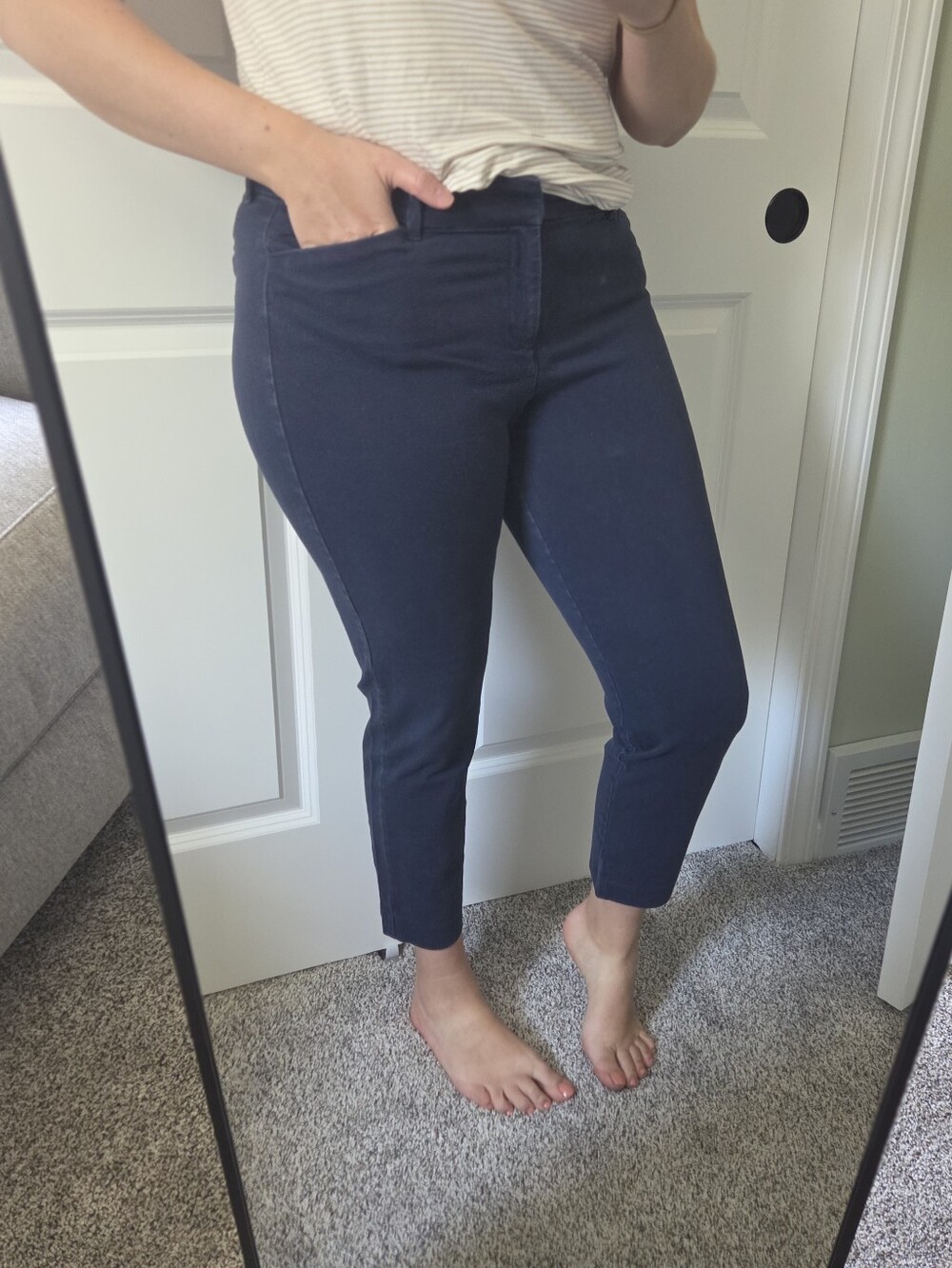 Old Navy Pixie Pants Straight Fit Navy Blue Women's Bottoms